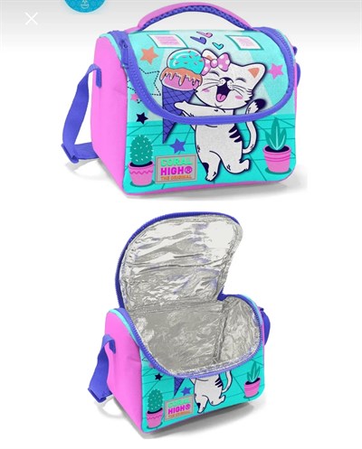Coral High Kedi Desenli Beslenme Çantası