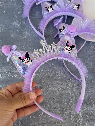 Kuromi Şeffaf Kulaklı Taç