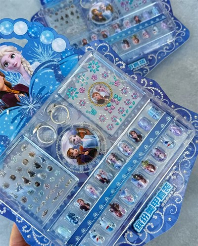 Elsa Yüzük & Yüz Taşı & Tırnak Sticker Seti