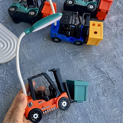 Forklift Erkek Çocuk Masa Lambası & Kalemtraş