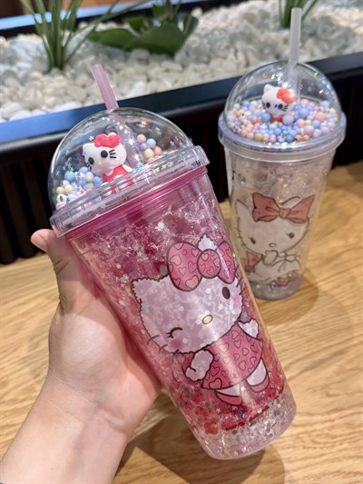  Hello Kitty Işıklı Pipetli Bardak