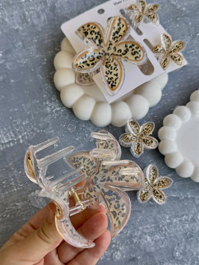 Leopar Anne Kız Mandal Toka