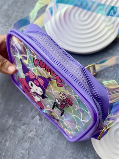 Kuromi İçi Sulu Şeffaf Çanta 