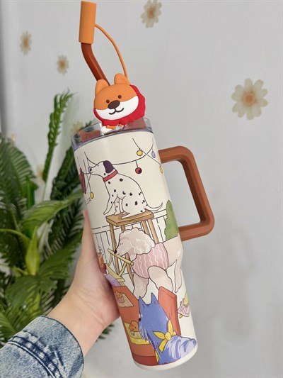 Diller Sevimli Hayvanlar Kahve Kupası & Bardak Termos 1200 Ml