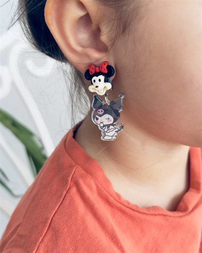Minnie Kuromi Klipsli Küpe 