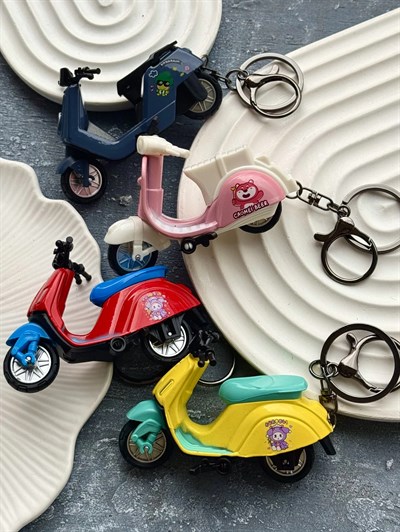 Metal Scooter Çanta Charm & Anahtarlık