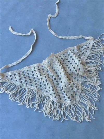Saçak Detaylı Bohem Bandana  & Kemer