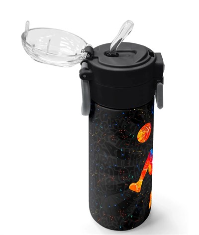 Coral High Basketbol Desenli Pipetli ve Direk İçimli 500 ml Suluk