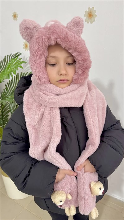 Kürk Peluş Atkı Şapka Eldiven 