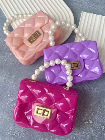 İnci Askılı Rugan Çanta