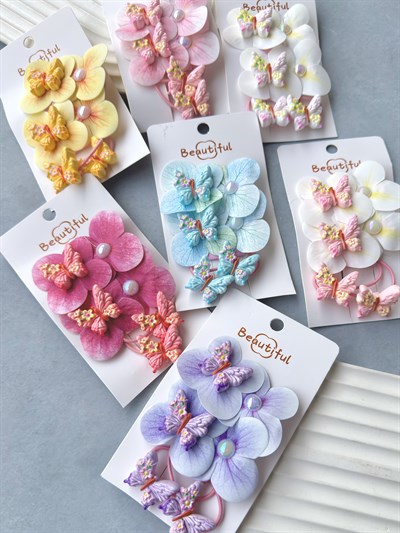 Kelebek Nilüfer Çiçeği  Lastik Set
