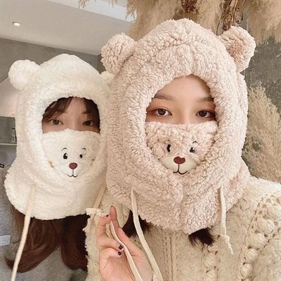 Peluş Teddy Şapka & Atkı