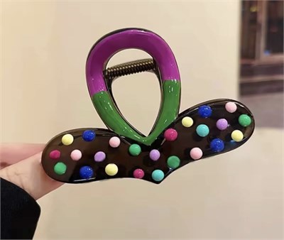 Kalp Puantiye Detaylı Mandal Toka
