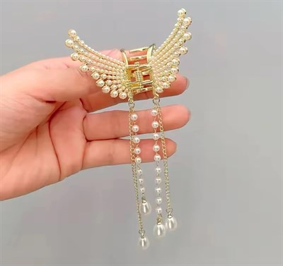 İnci Sarkıtlı Kelebek Mandal