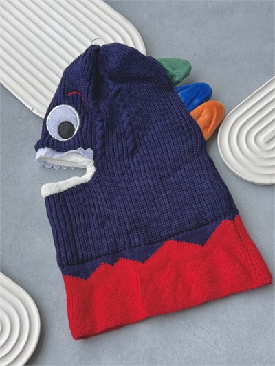 Lacivert Dinozor Balaclava