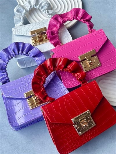 Deri Görünümlü Fırfır Kulplu Çanta