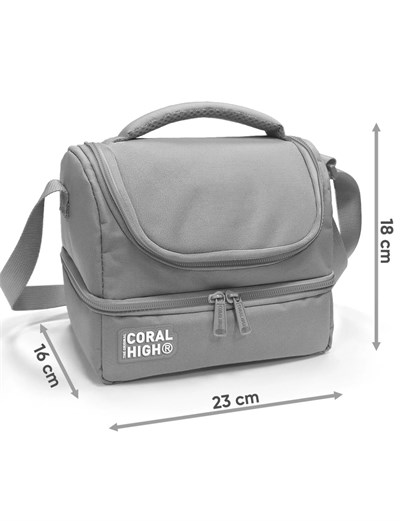 Coral High Kids Pembe Rengarenk Dondurma Desenli Thermo İki Katlı Beslenme Çantası 