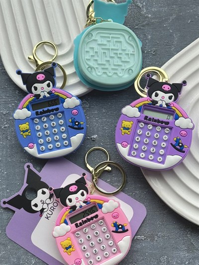 Kuromi Hesap Makineli Çanta Charm & Anahtarlık