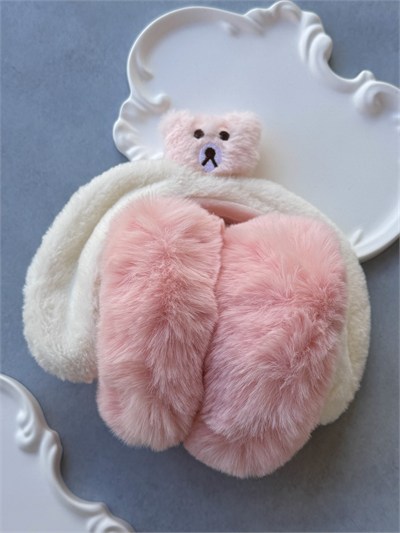 Katlanabilen Ayıcık Detaylı Peluş Kulaklık