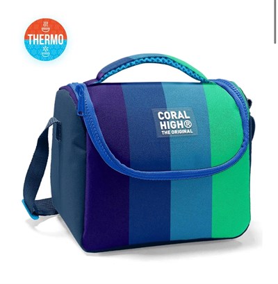 Coral High Mavi Çizgili Thermo Beslenme Çantası