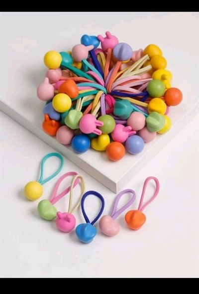 3lü Karışık Renkli Bonbon Lastik