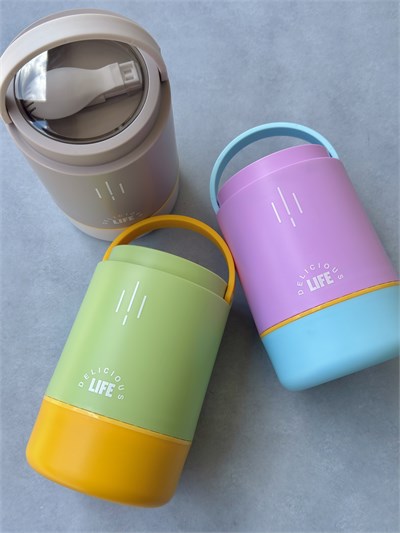Vagonlife Çelik 3 Katlı 900 Ml Silindir Beslenme Kabı