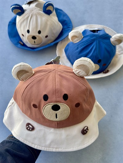 Teddy Kulaklı Bebek Fötr Şapka