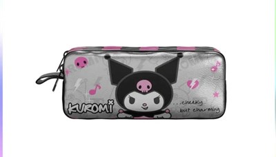 Lisanslı Kuromi Pembe Dama Desenli İlkokul & Ortaokul Çanta  Seti