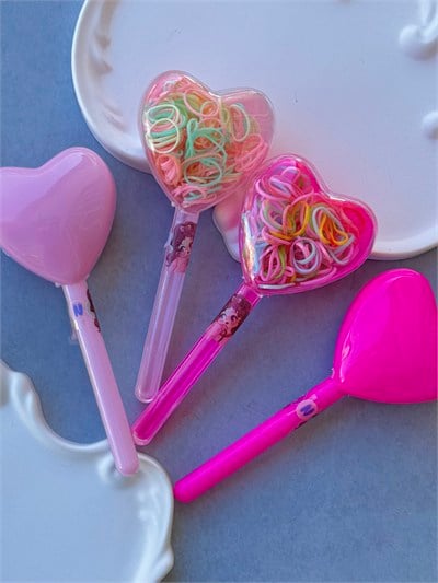 Canlı-Soft Tonlar Kalp Lastik Toka