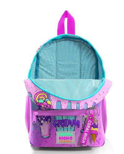Coral High Pembe Mor Milkshake Dondurma Desenli Ananokulu 1. Sınıf Çanta