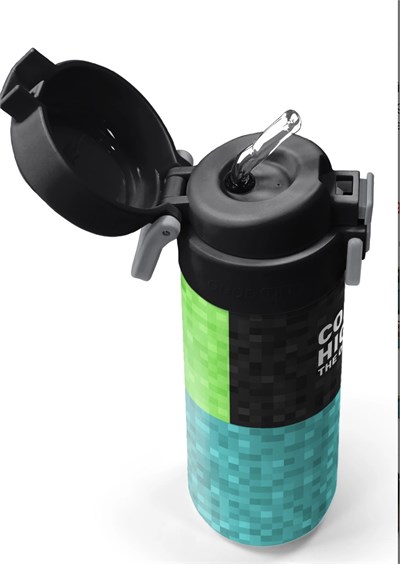 Coral High 500 ml Craft Desenli Pipetli ve Direkt İçim Çelik Termos 