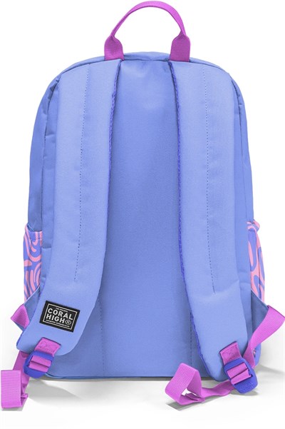 Coral High Lila Geometrik Desenli Okul Sırt Çantası