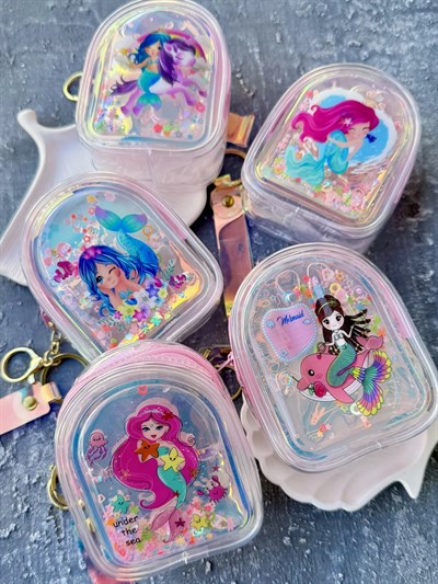 Deniz Kızı Sulu Şeffaf  Para Cüzdanı