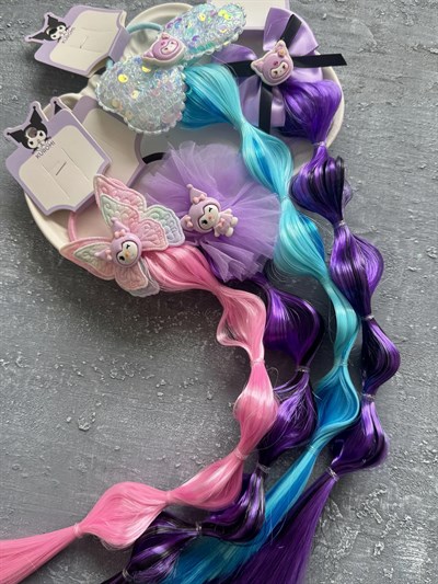 Renkli Kuromi Bonbon Parti Saçı