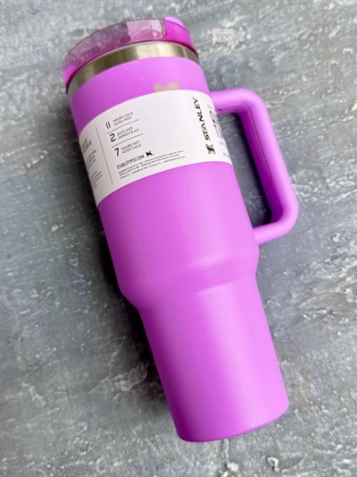 Sade Renk Pipetli 1.18L Çelik Termos Bardak