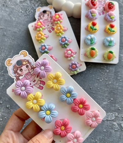 5 Çift Papatya & Meyve Lastik Set