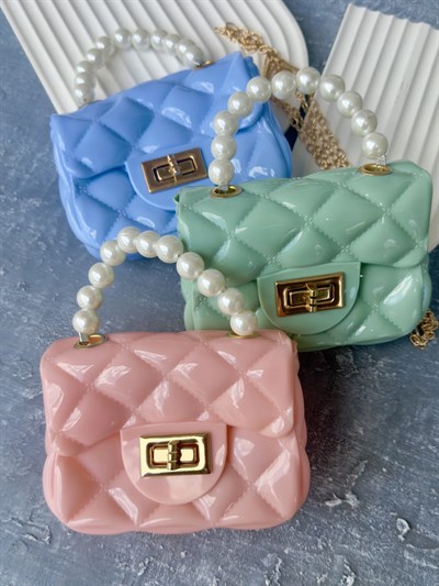 İnci Askılı Rugan Çanta