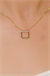 KARE ÇERÇEVE KOLYE 14 AYAR A033877