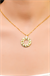 MİNELİ HALKA ÜZERİ YAPRAK KOLYE 22 AYAR A064942