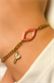 MİNELİ KALP ANAHTAR TASARIM BİLEKLİK 14 AYAR A052427