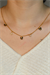 SİYAH MİNELİ KELEBEK KOLYE 22 AYAR A074925
