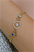 TAŞLI NAZAR BONCUKLU BİLEKLİK 14 AYAR A043565