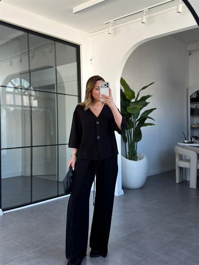 Bağlama Detay Keten Takım 260992