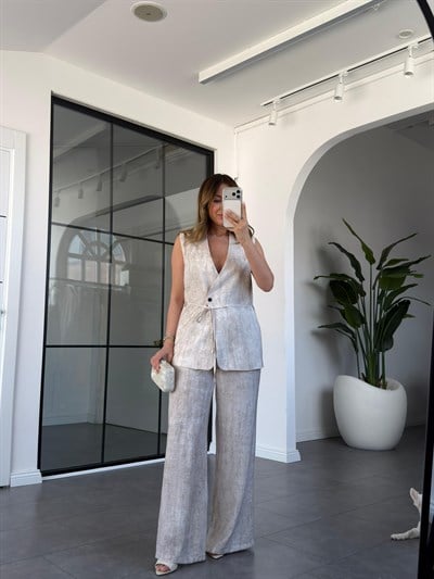 Melanj Yelekli Pantalon Takım 580940