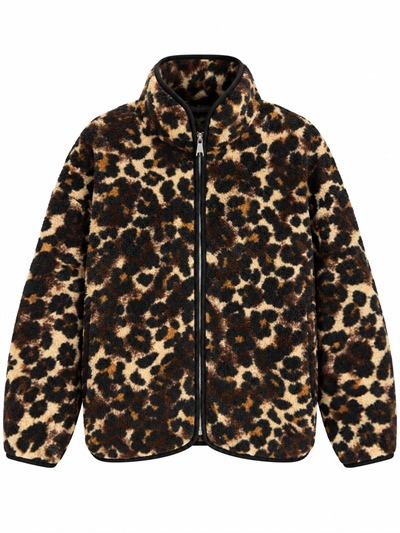 Leopar Desen Peluş Ceket 22865