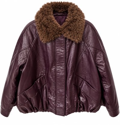Peluş Yakalı Deri Mont 9001