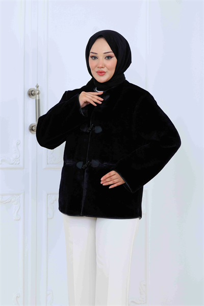 İçi Deri, Kürk Bolero 8006 Siyah