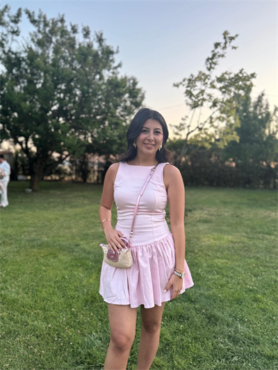 PEMBE BALON ETEKLİ ELBİSE