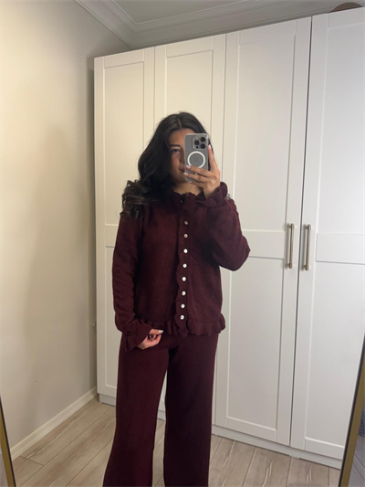 BORDO TRİKO PANTOLON