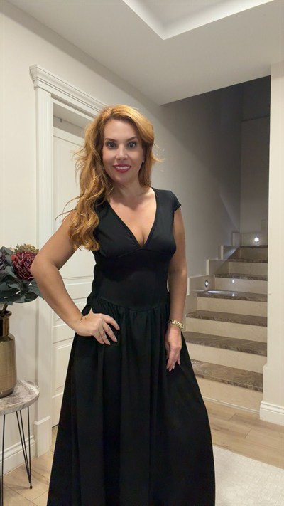 Sandy Prenses Elbise Siyah